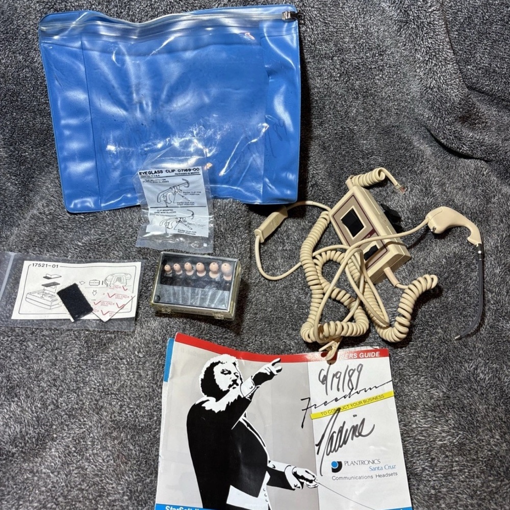 1980s Plantronics - Communication Headset w. Extra Accessories - Starset II VTG